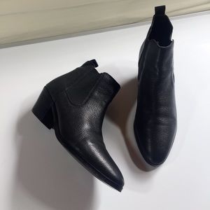 Marc Fisher Pebbled Leather Heeled Chelsea Booties